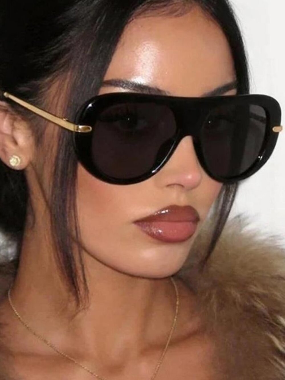 Retro Large Frame  Sunglasses